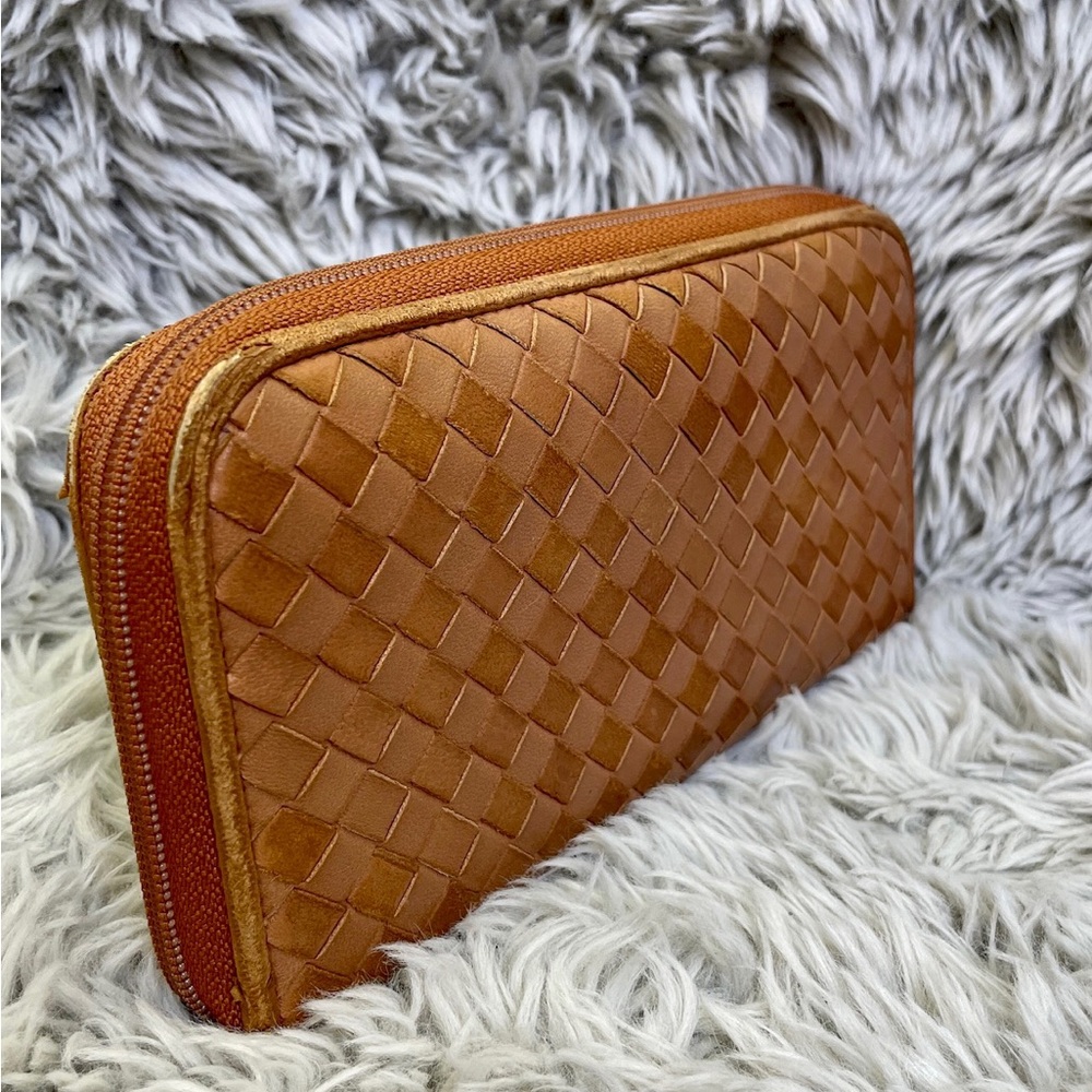 Bottega Veneta Intrecciato Zip Around Wallet Tan - Picture 2 of 7